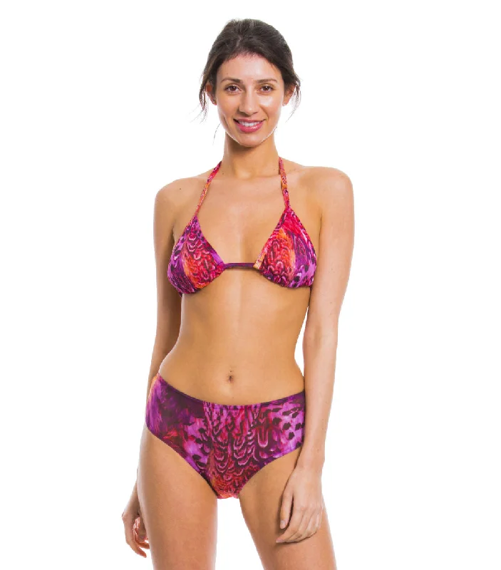 Purple Amalfi Tan Through High Waisted Bikini Brief