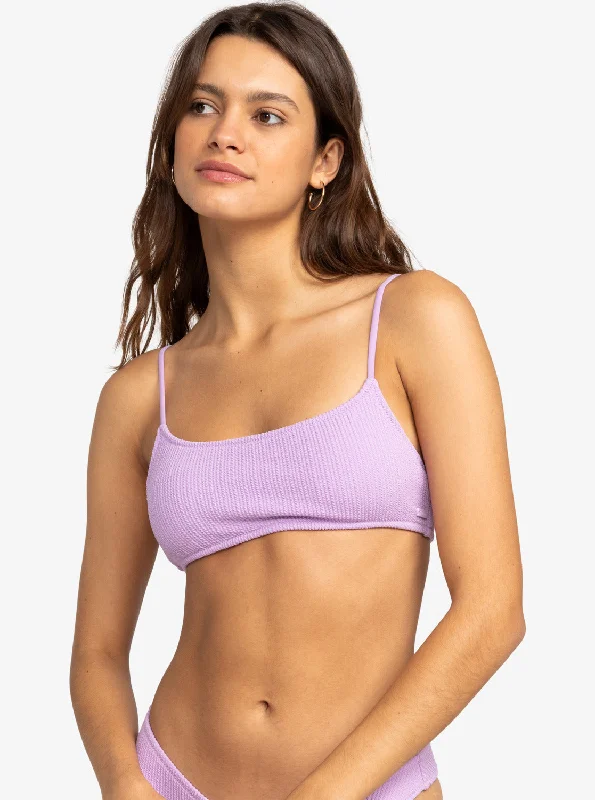 Aruba Basic Bralette Bikini Top - Crocus Petal