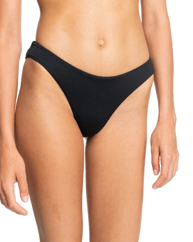 Beach Classics High Leg Bikini Bottoms - Anthracite