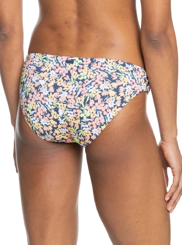 Beach Classics Strap Hipster Bikini Bottoms - Mood Indigo Ditsy Love