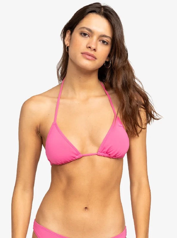 Beach Classics Tiki Triangle Bikini Top - Shocking Pink