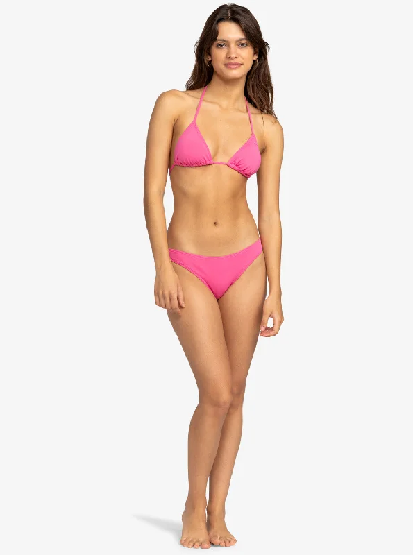 Beach Classics Tiki Triangle Bikini Top - Shocking Pink