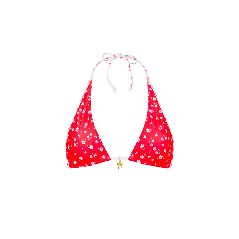 Bind Tie Halter Bikini Top - Cherry Cove