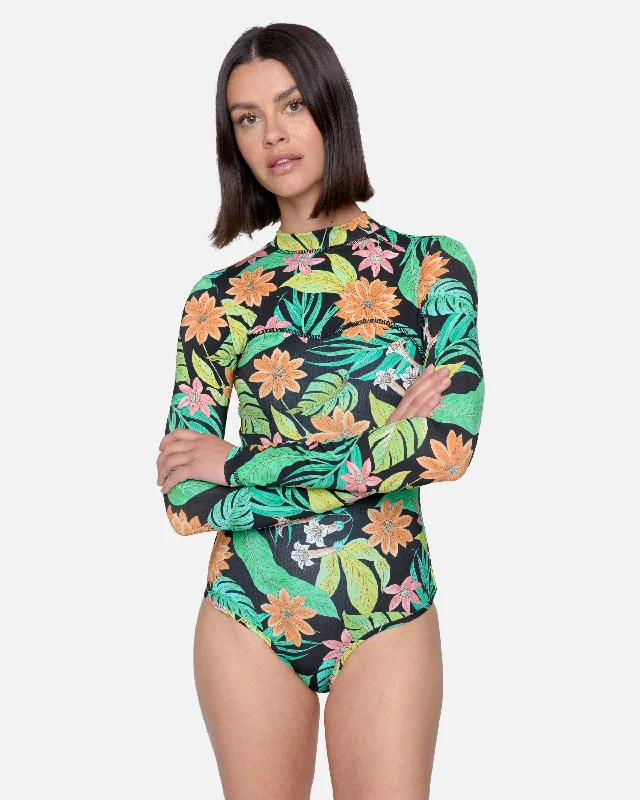 Bloom Wash Zip Back Cheeky Surfsuit