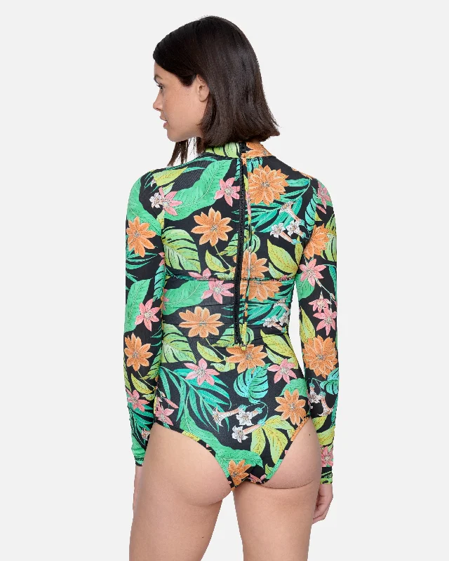 Bloom Wash Zip Back Cheeky Surfsuit