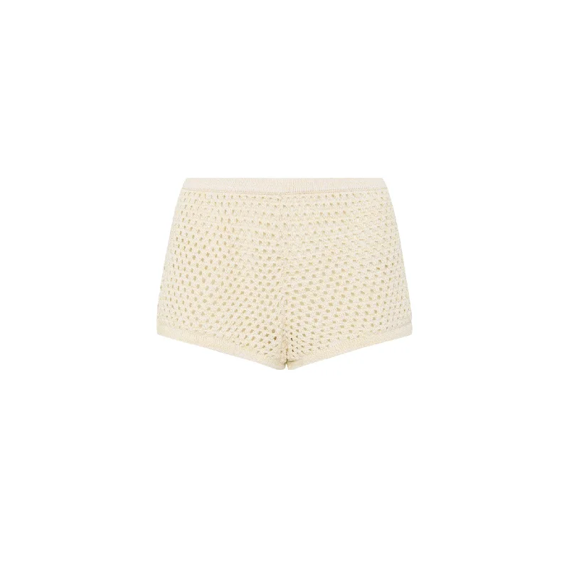 Crochet Micro Booty Short - Sand Sparkle