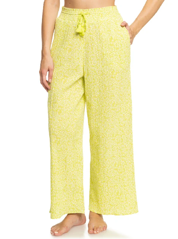 Drift Away Beach Pants - Daiquiri Green Sea Spray