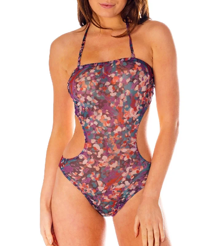 Elba Tan Through Cut Out Swimsuit