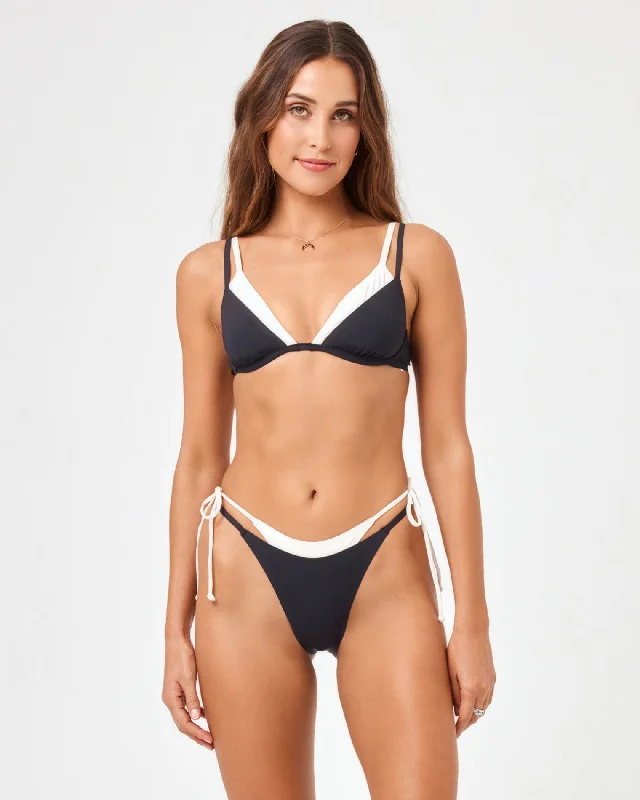 Seamless Zendaya Bikini Top - Black Cream