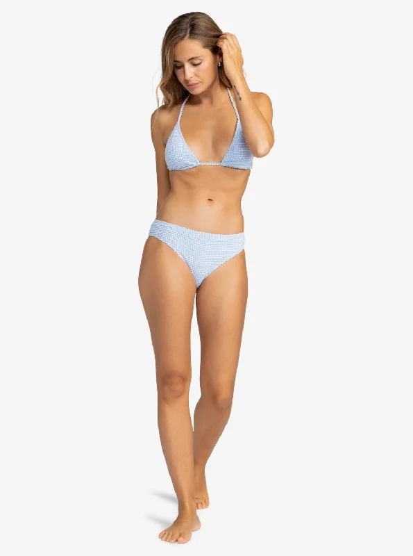 Gingham Hipster Bikini Bottoms - Bel Air Blue Minivich