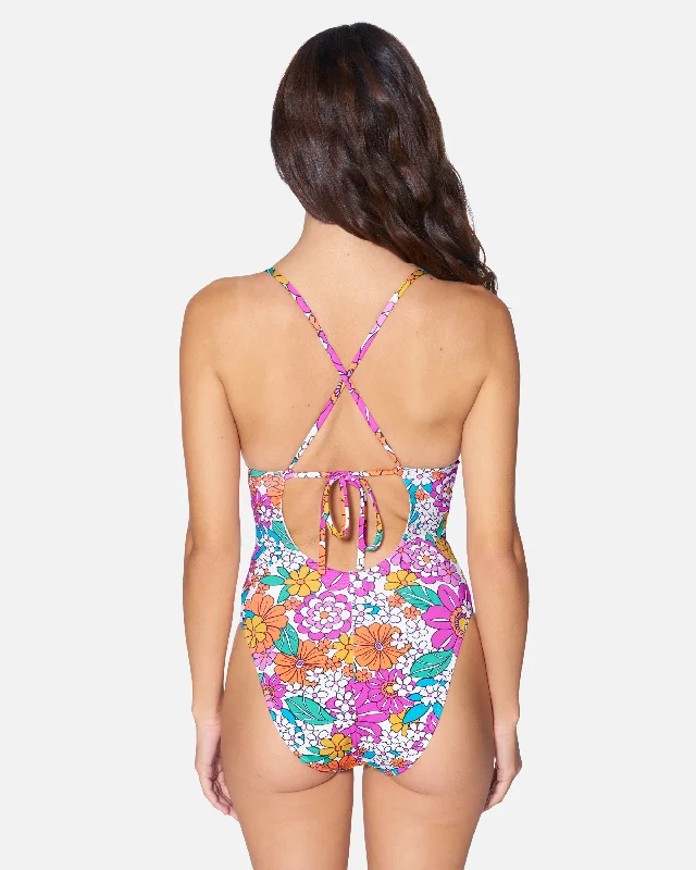 Groovy Floral Soft Cup Moderate One Piece