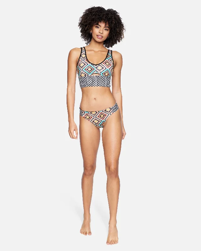 Hurley x Black Girls Surf Max Mosaic Geo Long Line Bikini Top