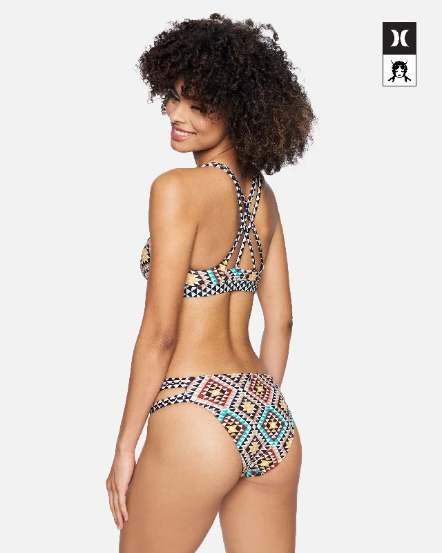 Hurley x Black Girls Surf Max Mosaic Geo Moderate Bikini Bottom