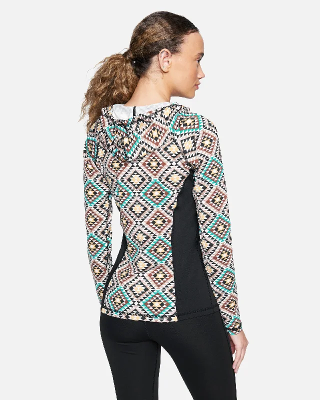 Hurley x Black Girls Surf Mosaic Geo Long Sleeve Hoodie Rashguard