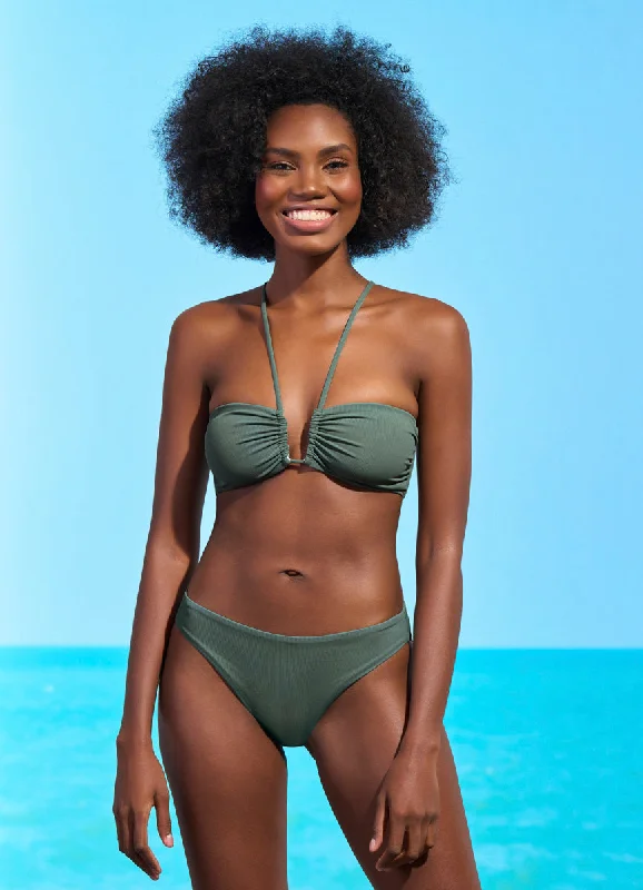 Maaji Crocodile Green Ursule V Wire Bandeau Bikini Top