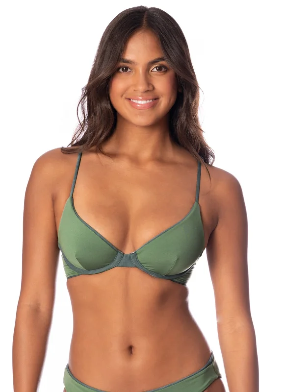 Maaji Eucalyptus Green Dainty Unmolded Underwire Bikini Top