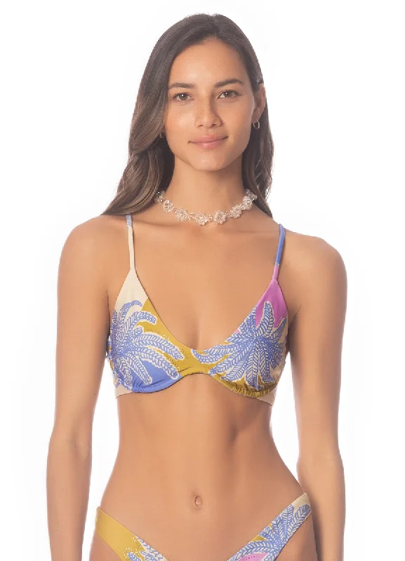 Maaji Periwinkle Palms Irene Unmolded Underwire Bikini Top