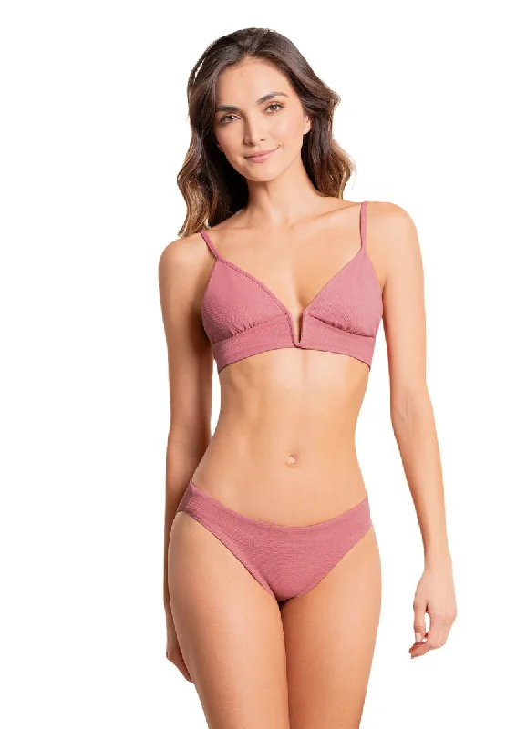 Maaji Salmonberry Parade Long Line Triangle Bikini Top