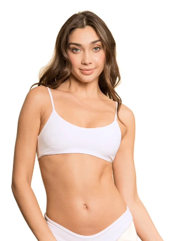 Maaji Simly White Lanai Sporty Bralette Bikini Top