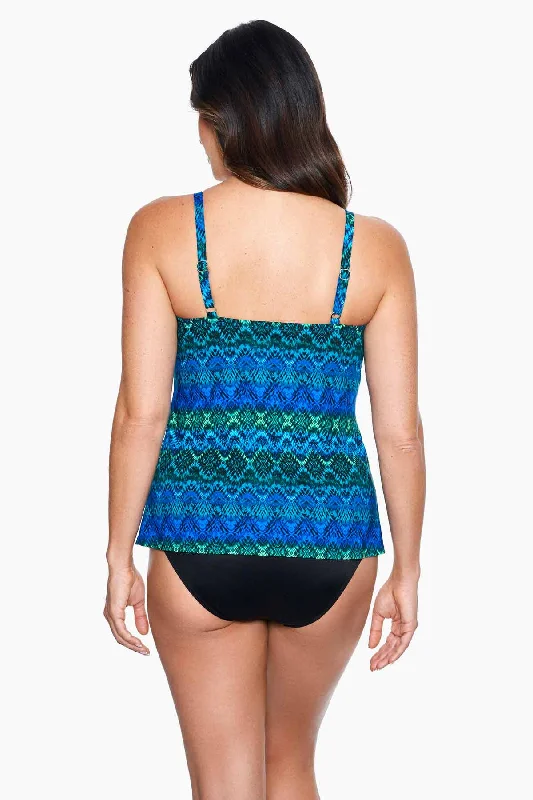 Ocean Ombre Love Knot Tankini Top DD-Cup