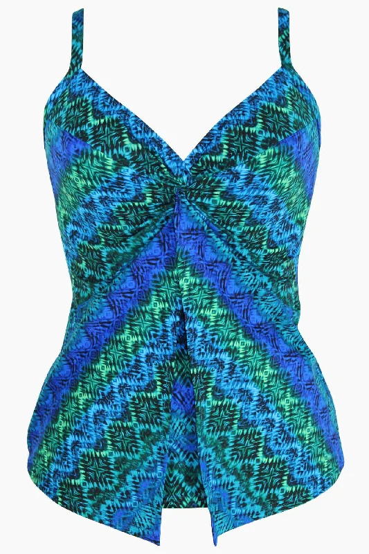 Ocean Ombre Love Knot Tankini Top DD-Cup