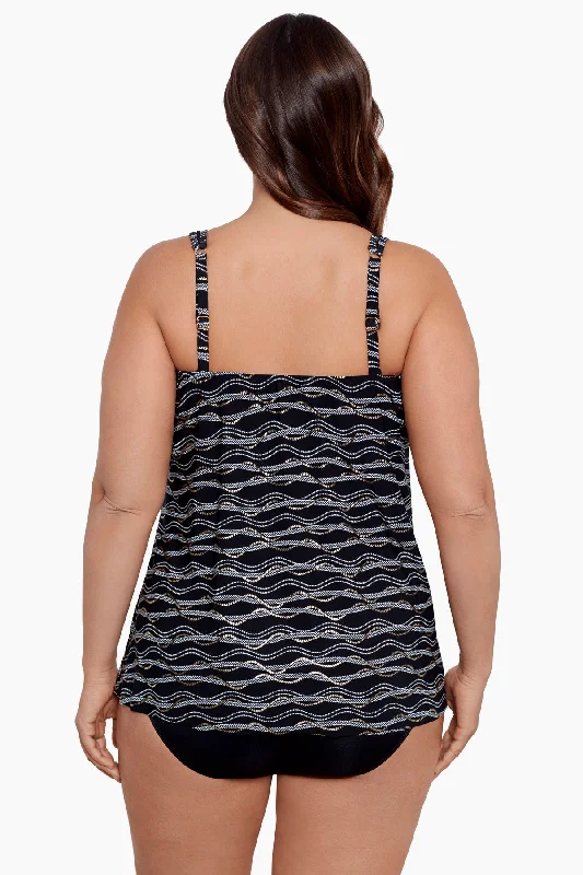 Plus Size Linked In Mirage Tankini Top