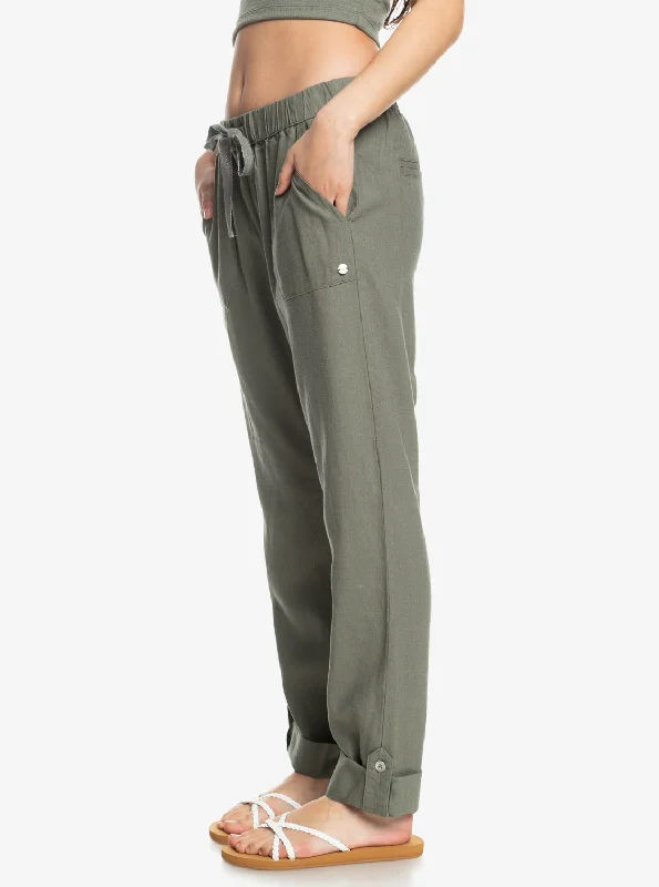 On The Seashore Cargo Pants - Agave Green