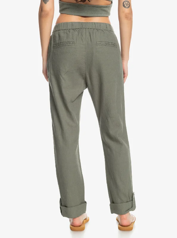 On The Seashore Cargo Pants - Agave Green