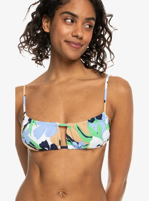 Printed Beach Classics Bralette Bikini Top - Vintage Indigo Archive Roxy