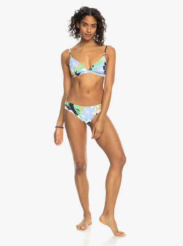 Printed Beach Classics Fixed Triangle Bikini Top - Vintage Indigo Archive Roxy