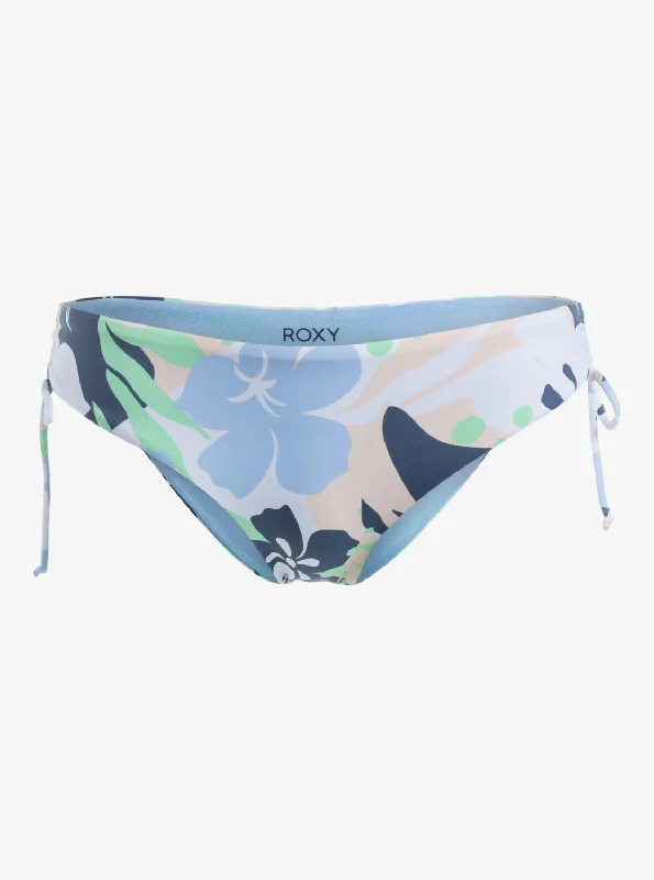 Printed Beach Classics Hipster Side-Tie Bikini Bottoms - Vintage Indigo Archive Roxy