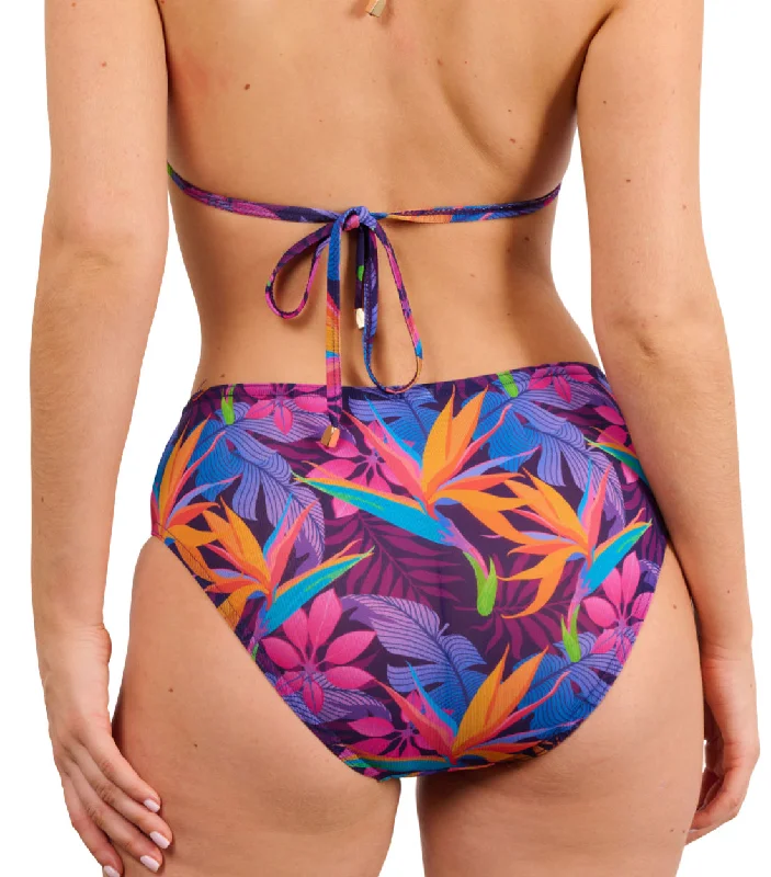 Paradise Purple Tan Through High Waisted Bikini Brief