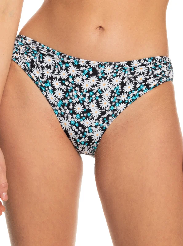 Printed Beach Classics Cheeky Bikini Bottoms - Anthracite Cute Daisies