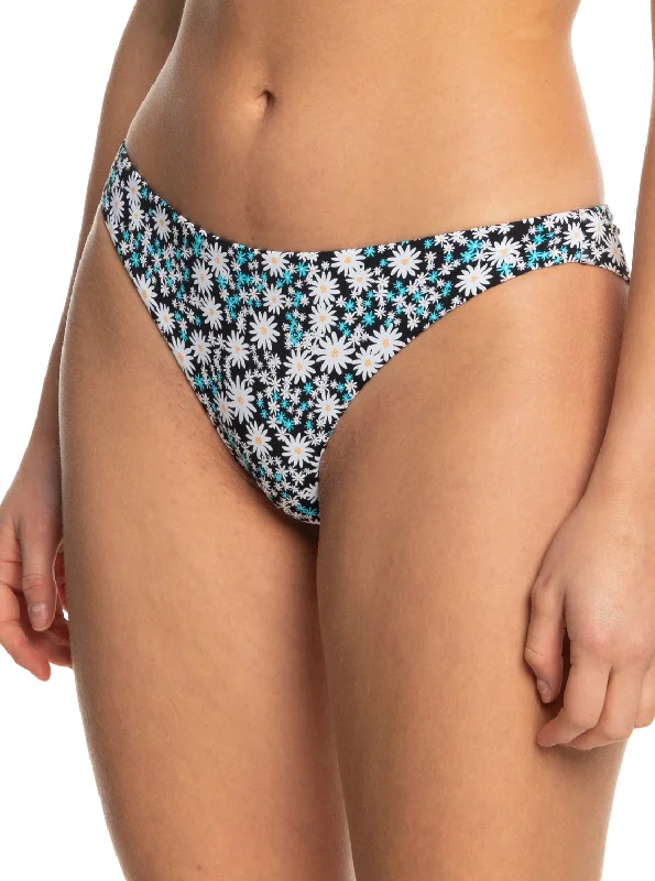 Printed Beach Classics Cheeky Bikini Bottoms - Anthracite Cute Daisies