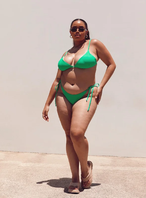 Paris Bikini Top Green Curve