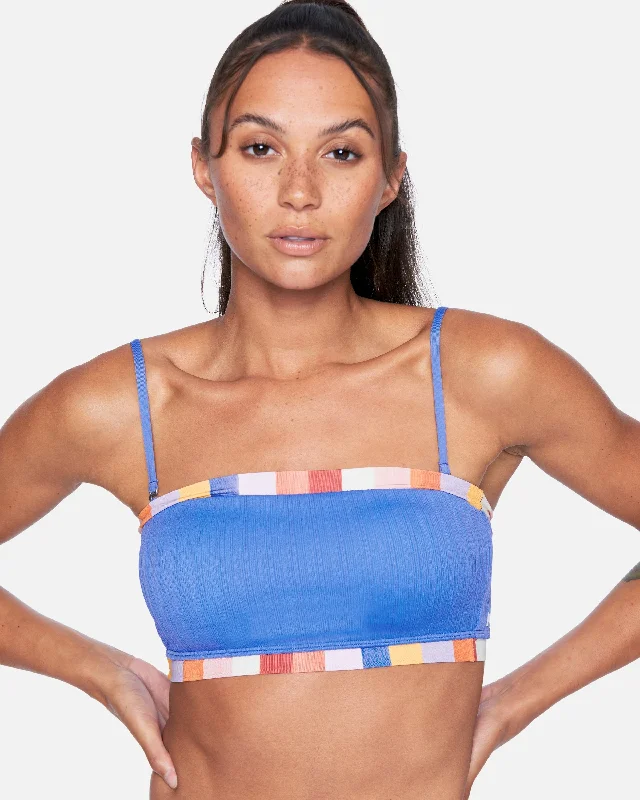 Retro Block Tube Bikini Top