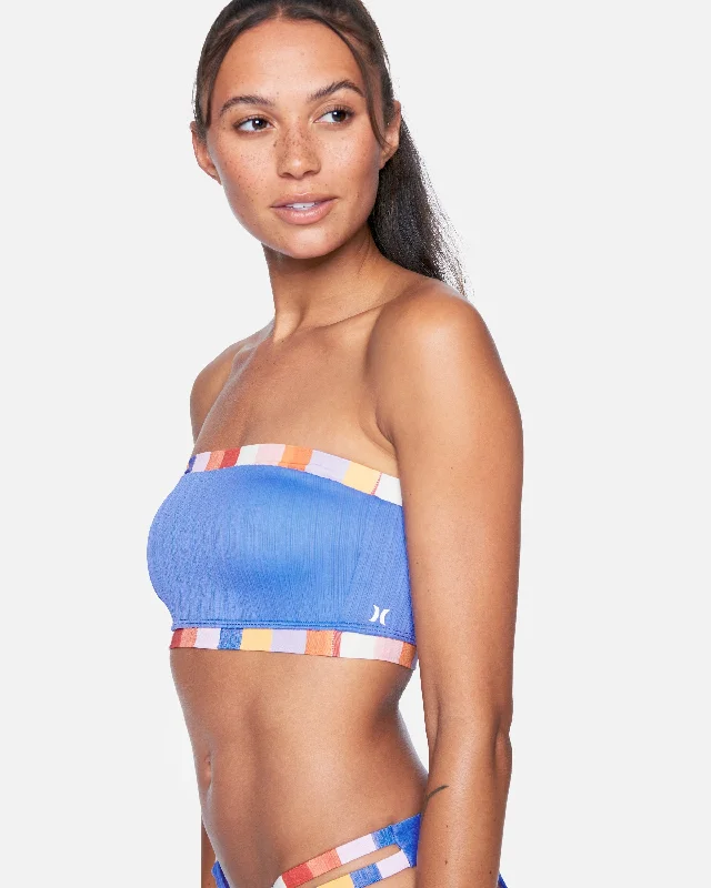 Retro Block Tube Bikini Top