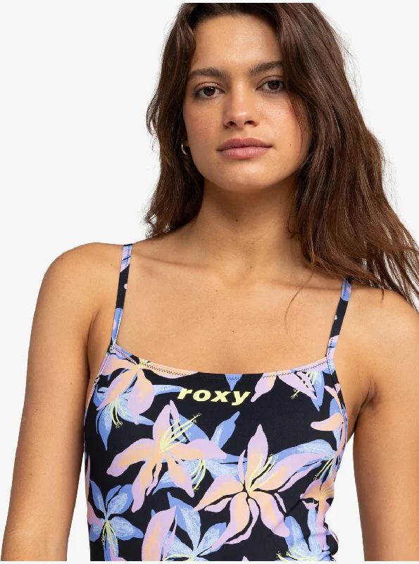 Roxy Active Basic One-Piece Swimsuit - Anthracite Kiss