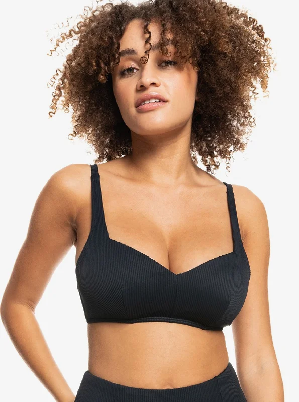 Roxy Love The Sun Ray Bikini Top - Anthracite