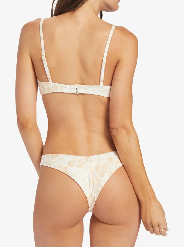 Roxy Love The Sunseeker Bikini Bottoms - Tapioca Crazy Hibiscus