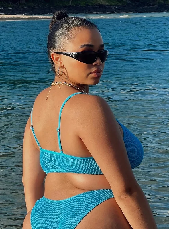 Ruby Bikini Top Blue Curve