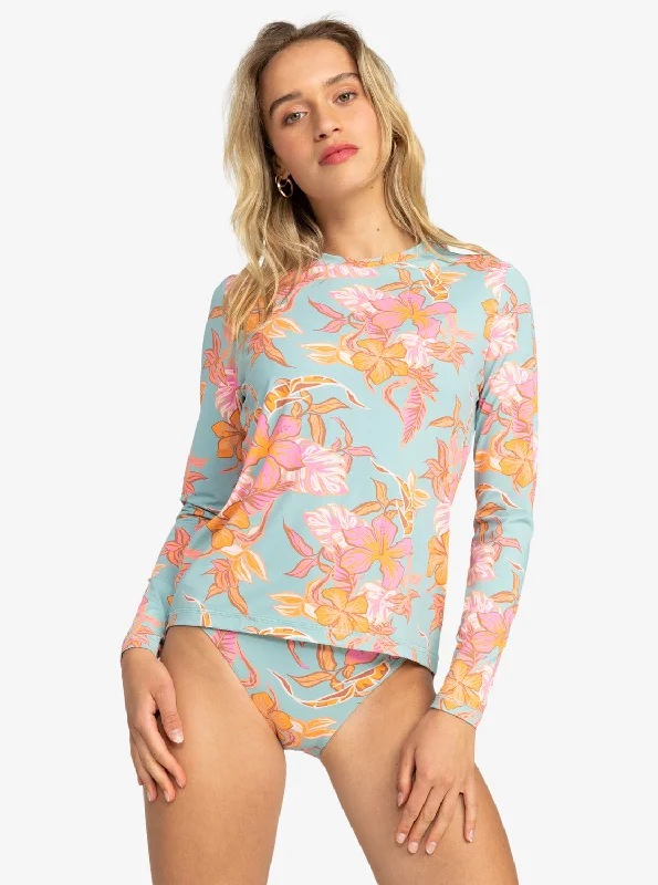 Sea Skippin Long Sleeve Rashguard - Blue Surf Kartoffel Tropical