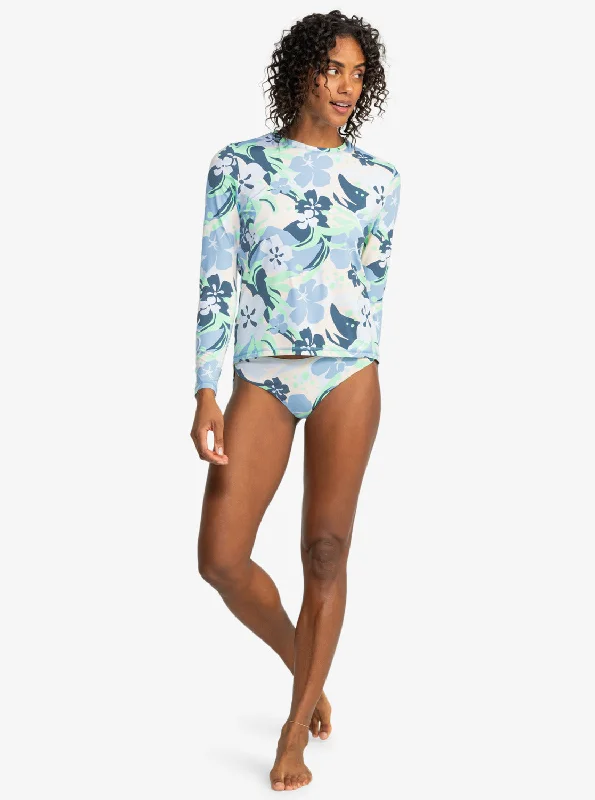 Sea Skippin Printed Long Sleeve Rashguard - Vintage Indigo Archive Roxy