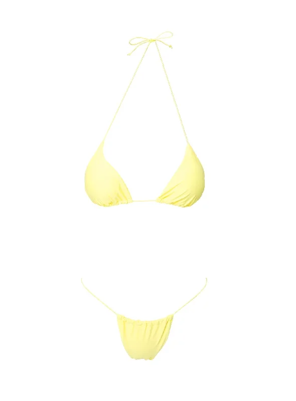 Selbie Triangle Bikini Top Yellow