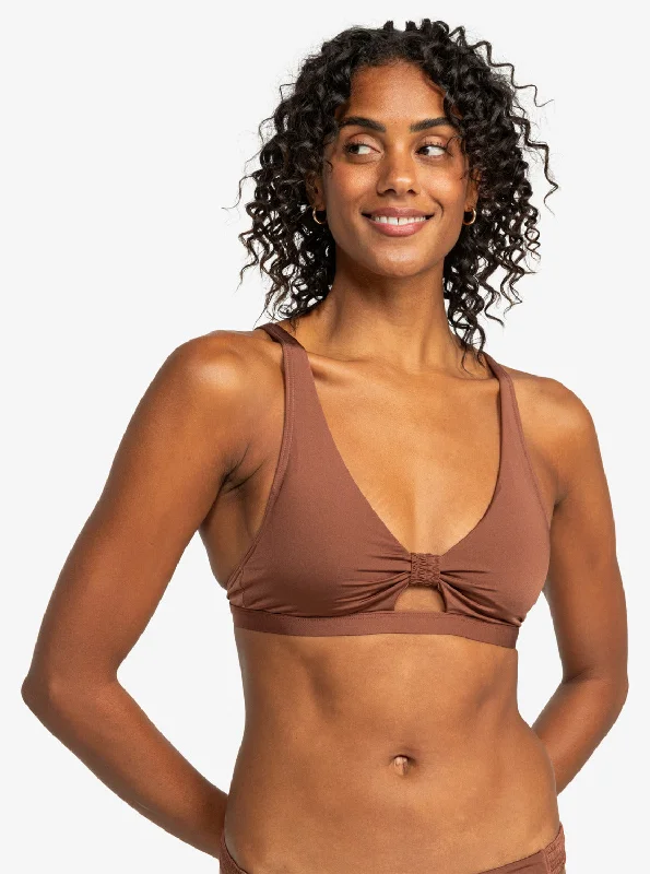 Silky Island Elongated Bra Bikini Top - Root Beer