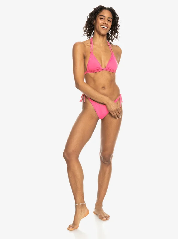 Solid Beach Classics Mini Tikitri Bikini Top - Shocking Pink