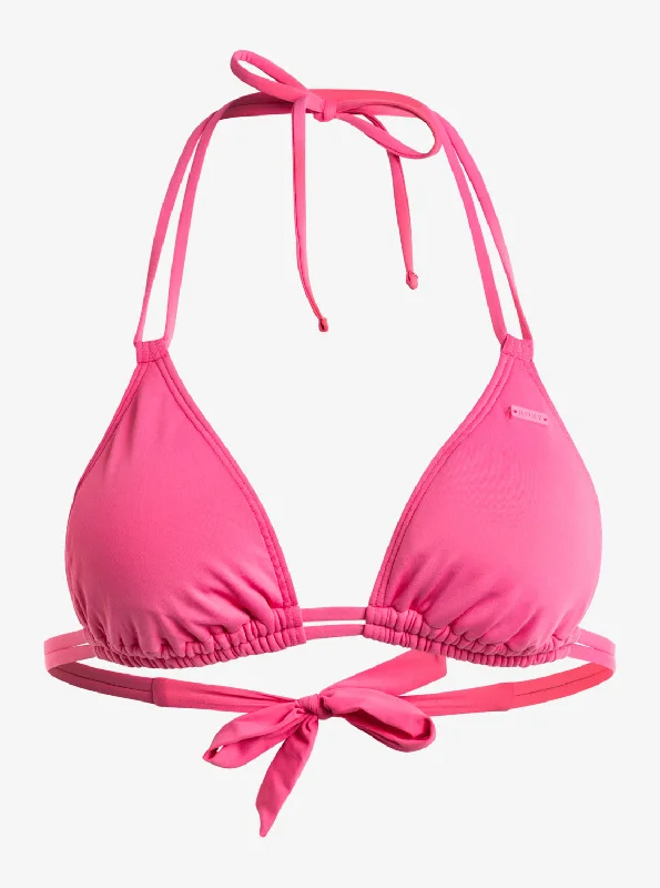 Solid Beach Classics Mini Tikitri Bikini Top - Shocking Pink