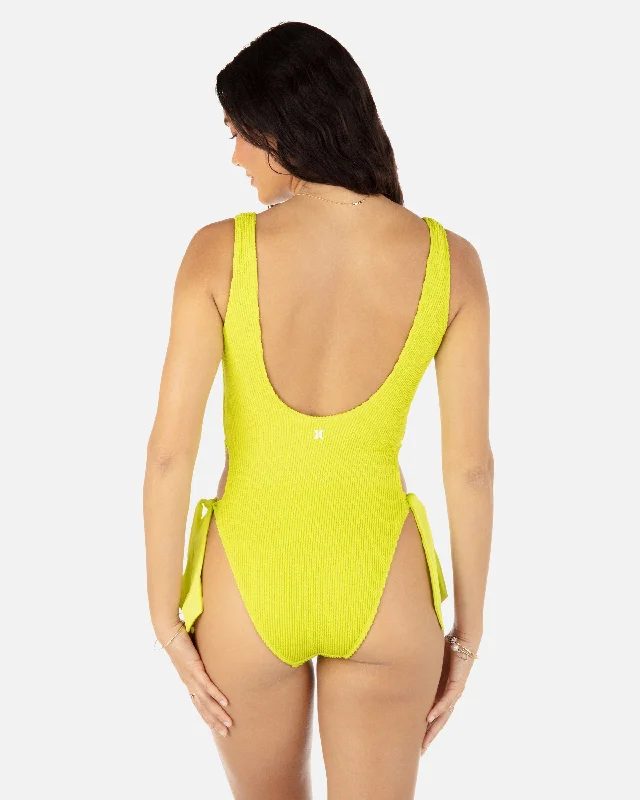 Solid Scrunch Cheeky One Piece