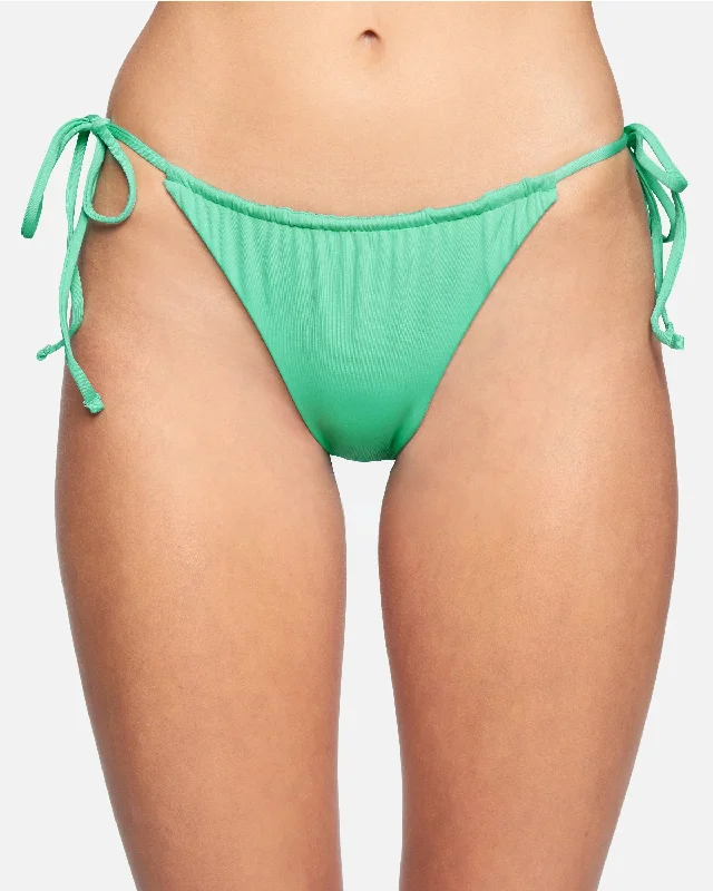 Solid Slider Tie Side Cheekly Bikini Bottom