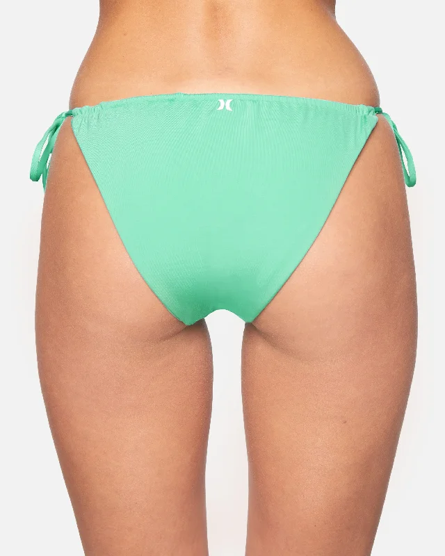 Solid Slider Tie Side Cheekly Bikini Bottom